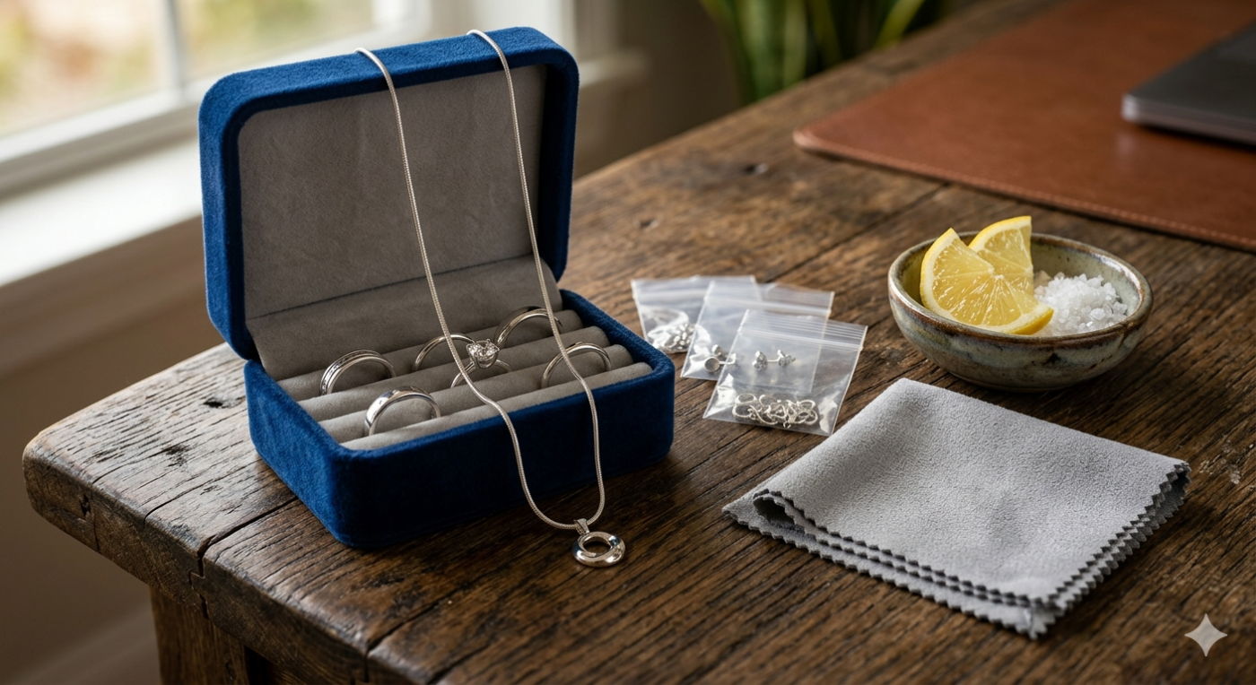 Cách bảo quản trang sức bạc tại nhà