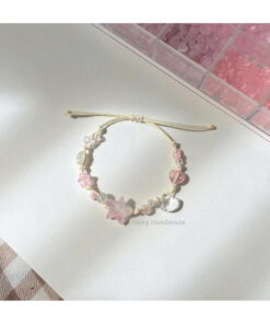 VÒNG TAY TARAHANDMADE HỒNG NGỌT NGÀO MIX CHARM XINH XẮN DÂY RÚT TIỆN LỢI, PHONG CÁCH DỊU DÀNG ĐÁNG YÊU QUÀ TẶNG TINH TẾ CHO CÁC NÀNG