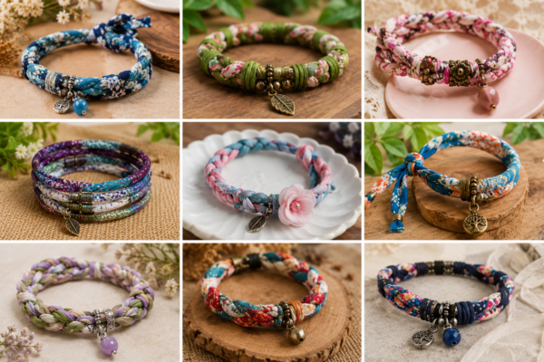 Vòng Tay Handmade Bằng Vải Vụn Sáng Tạo